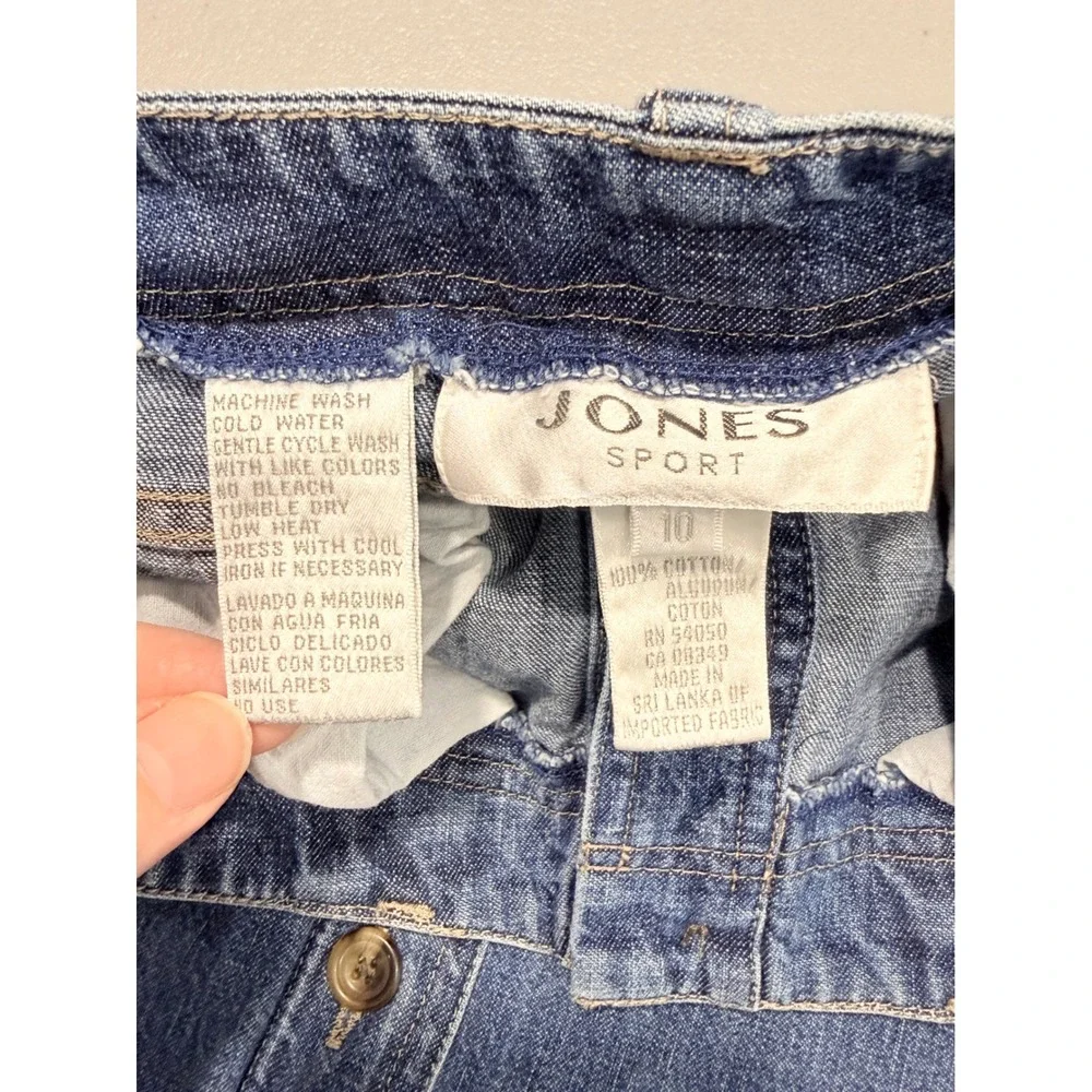 Vtg 90s Jones Sport Denim Maxi Jean Skirt Womens sz 10 Country Cowgirl Western